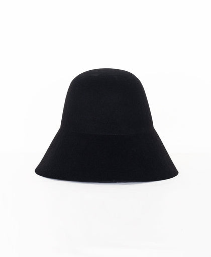 Cappello cloche Liviana Conti in feltro di lana nero
