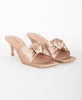 TWIN-SET Satin sandals with knot 211TCT114
