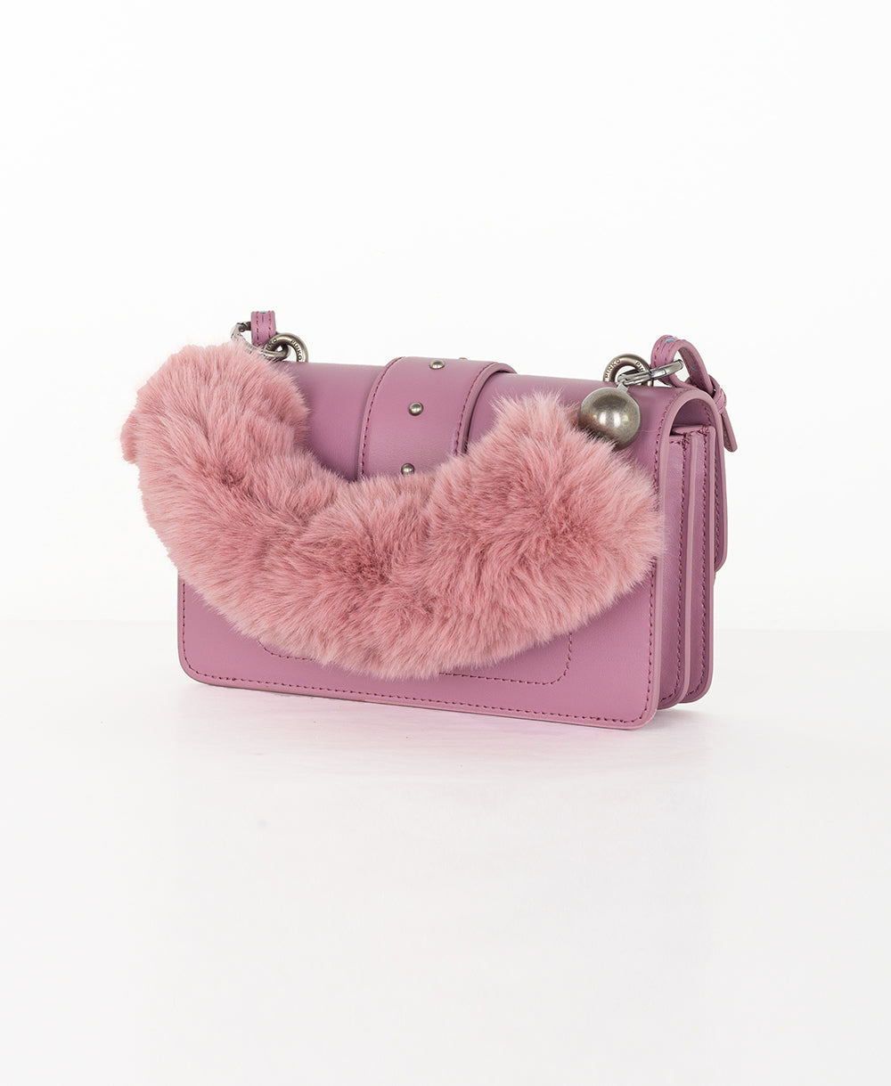 PINKO Mini Love Bag Icon con manico in faux fur 1P22YT A0AI