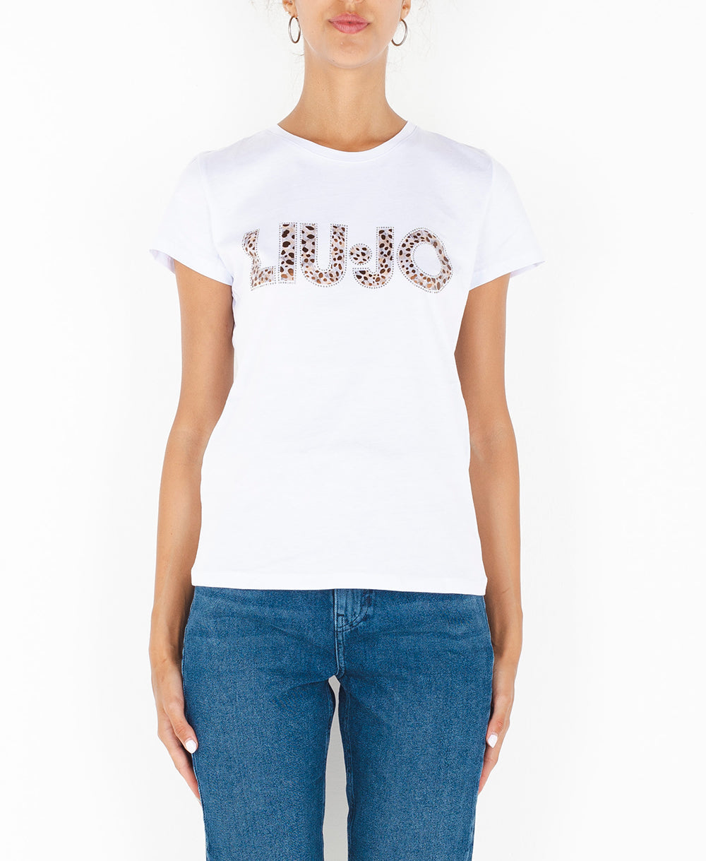 LIU JO T-shirt in cotone con logo WF2303J6308