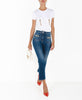 ELISABETTA FRANCHI Jeans a trombetta con dettaglio light gold PJ64S26E2