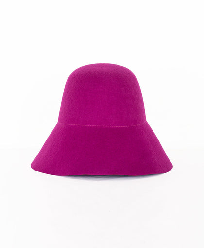 Cappello cloche Liviana Conti in feltro di lana fucsia
