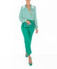 ELISABETTA FRANCHI Pantalone stretch cropped con borchiette PA02426E2