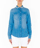 LIU JO Camicia di jeans con ricami gioiello UA2048D4051